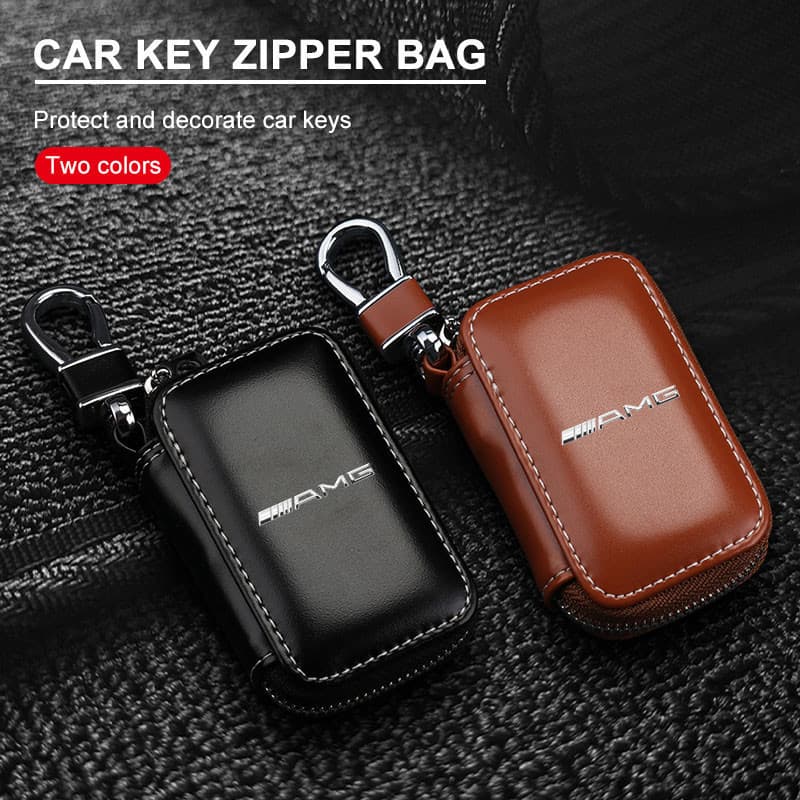 Capa de Couro para Chave de Carro, Protetor de Chave para Mercedes-Benz AMG W204 W205 W203 W211 W212 W21 BB1O SZ5T