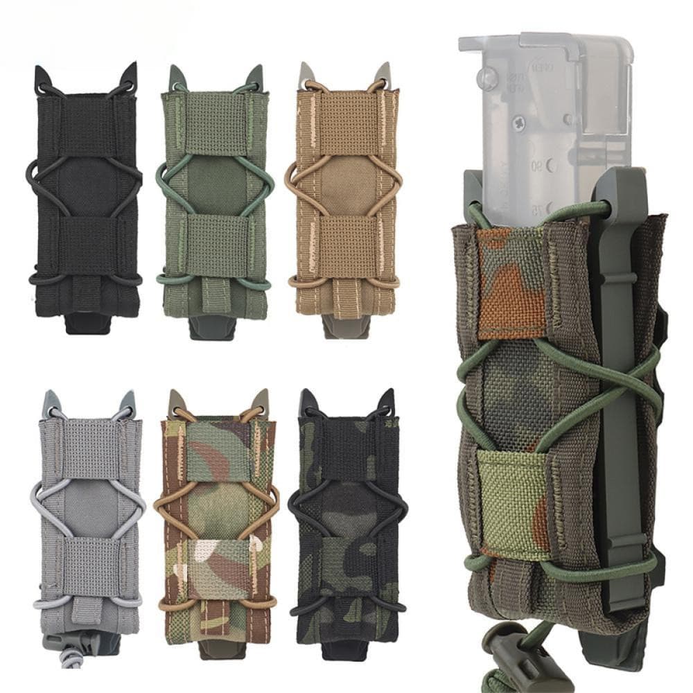 Porta Carregador Tático MOLLE de 9mm Suporte para Lanterna ao Ar Livre