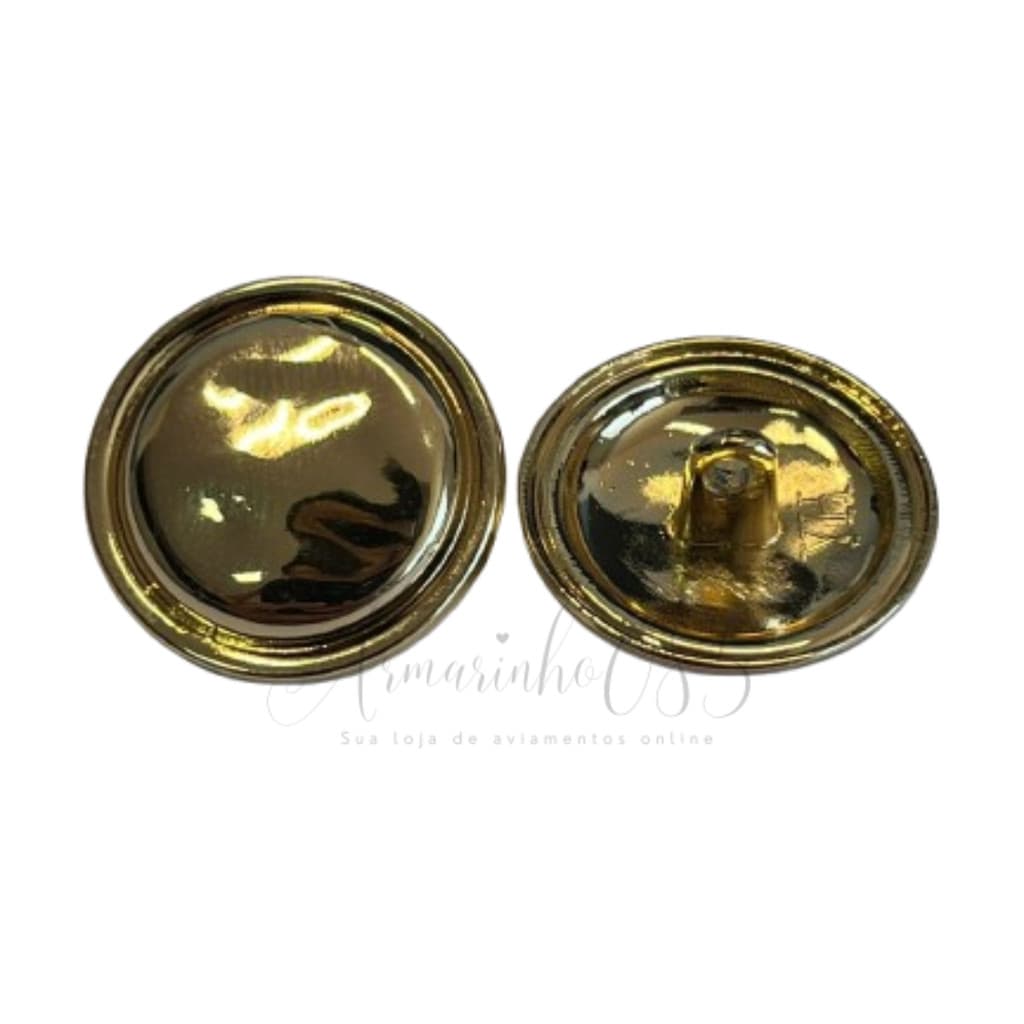 Botão Metal Dourado Com Pe C/10 Unidades - Escolha o tamanho