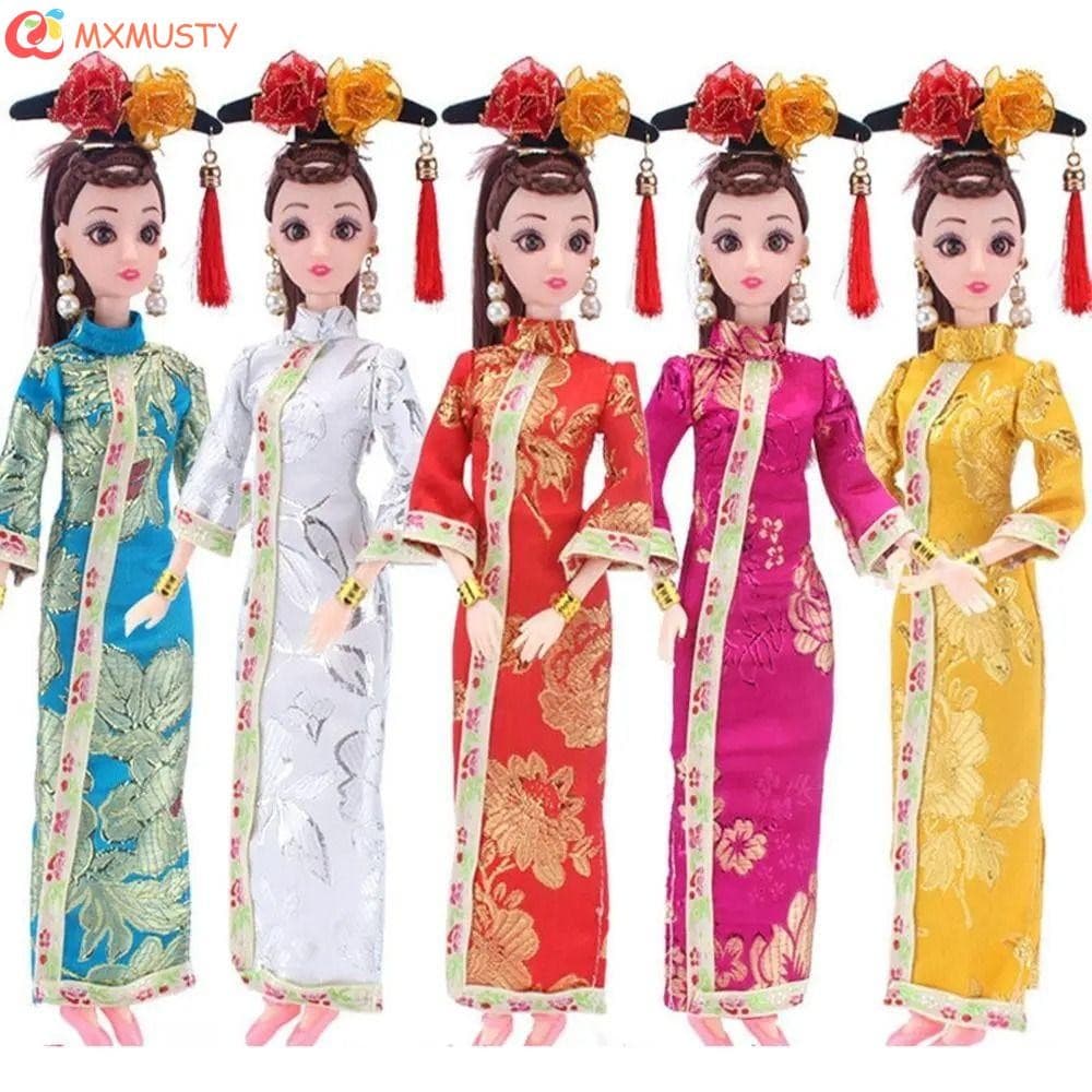 Roupas De Boneca MXMUSTY , Cheongsam Tradicional Estilo Chinês , Saia Para Brincar De Casa