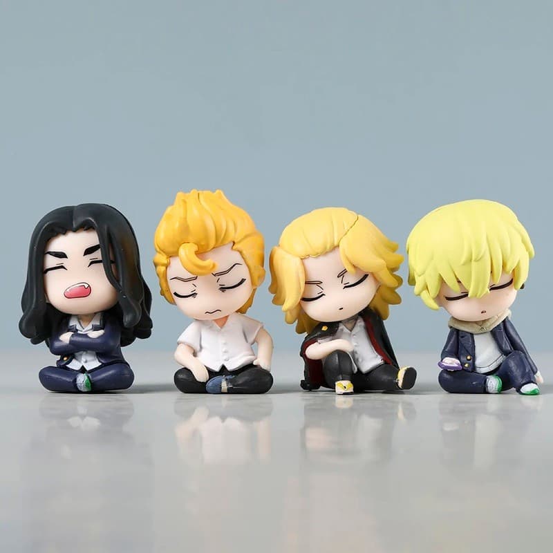 4 Unidades Mikey Baji Keisuke Matsuno Chifuyu‌ Hanagaki Takemichi Katazun Mini Figuras De PVC Brinquedos Para Presente D