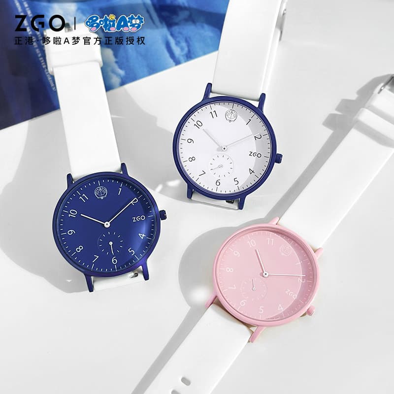 Doraemon Positivo Hong Kong Co-Branded Relógio Masculino Feminino Alunos do Ensino Médio Crianças 2025 Novo Ponteiro Sim