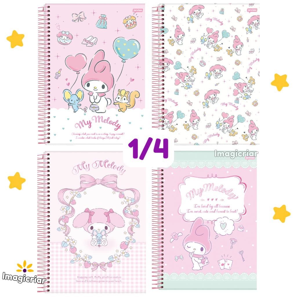 Caderno 1/4 My Melody Jandaia