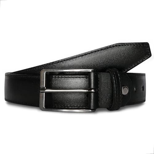 Cinto  De Couro Slim Oldmoney Masculino Legítimo Preto