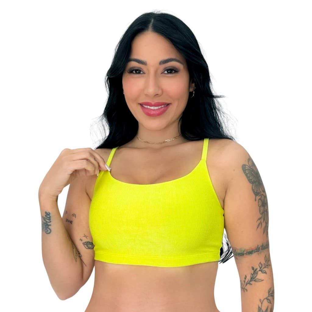 Top Brilho Glow Up Feminino Fitness Magic Confecção