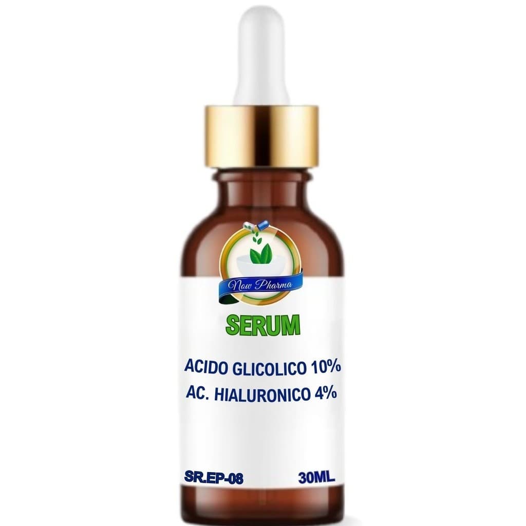 Serum Acido Glicólico 10% + Acido Hialuronico 4% Now Pharma