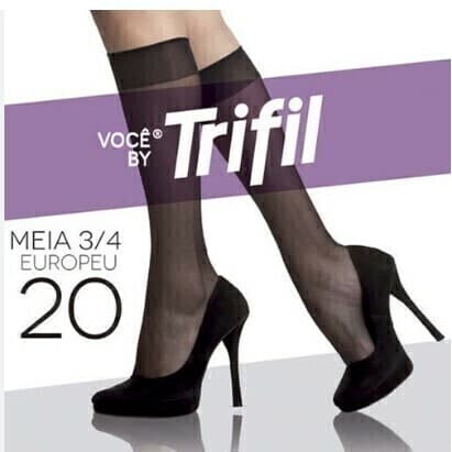 Kit 2 Meias Trifil 3/4 Fio 20 Europeu | Tamanho Único | Ref. 6106