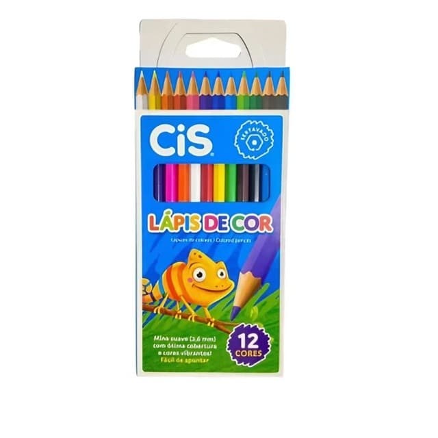 Lápis De Cor Sextavado 12 Cores CiS