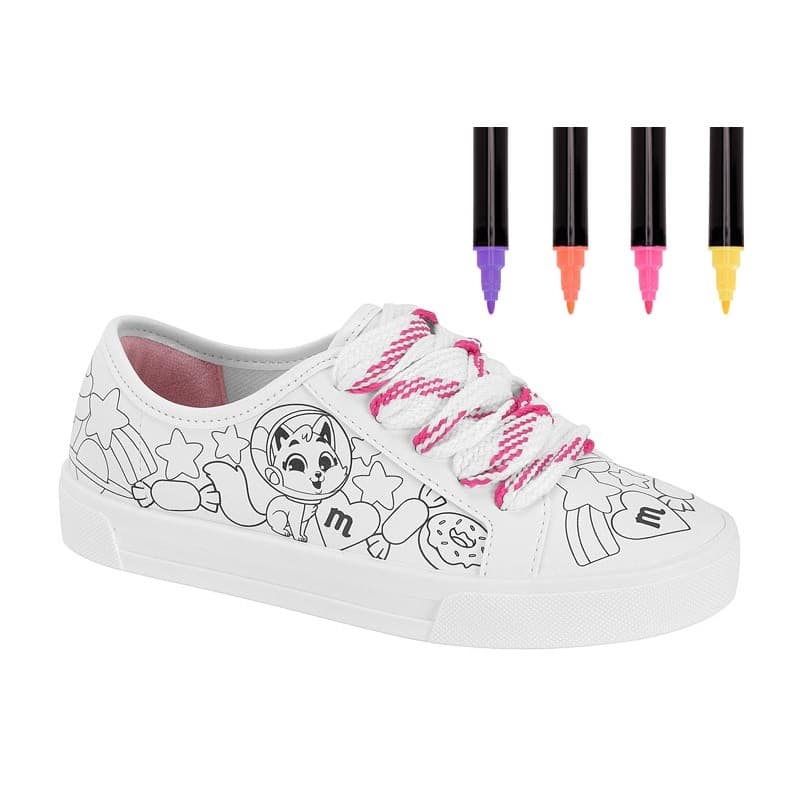 Tenis Infantil Meninas Colorir Conforto Molekinha Original