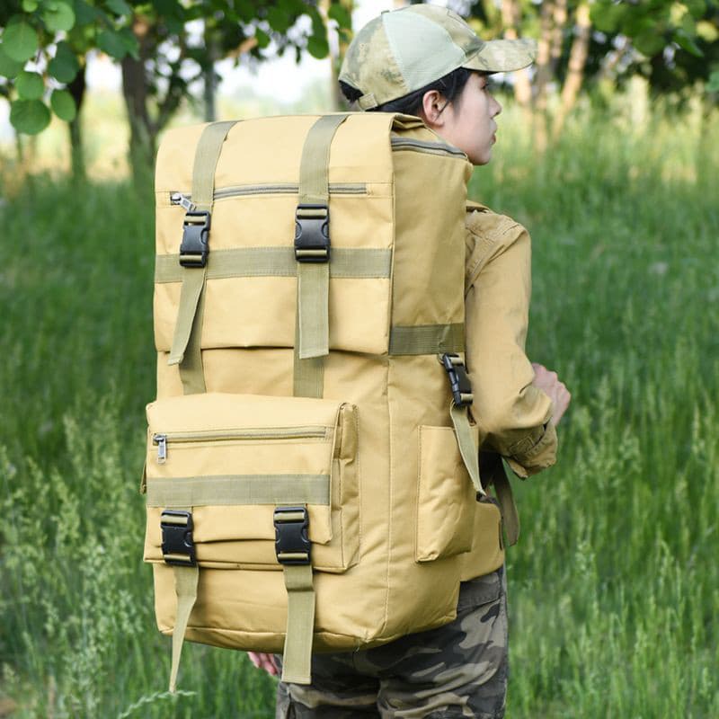 Super grande capacidade 120 viagem ao ar livre mochila verificado bagagem mochila movendo colcha trabalho montanhismo sa