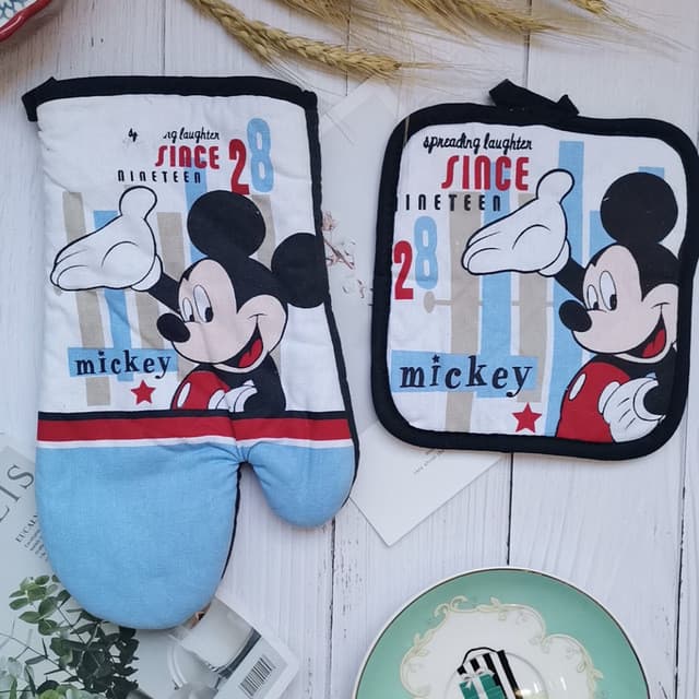 Luva Térmica e Descanso de Panela Mickey
