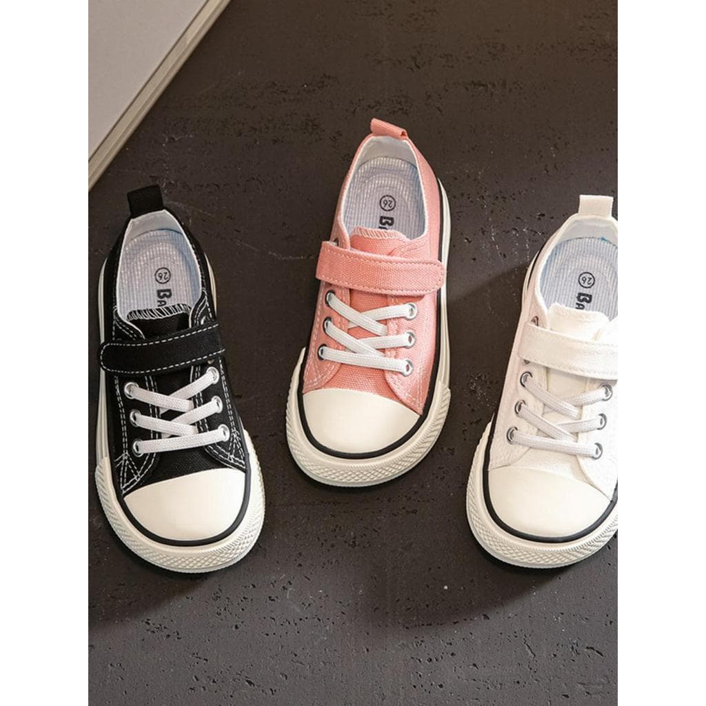 Sapatos de lona infantis de cano baixo sapatos brancos meninas 2026 primavera outono novo estilo meninos tênis bebê jard