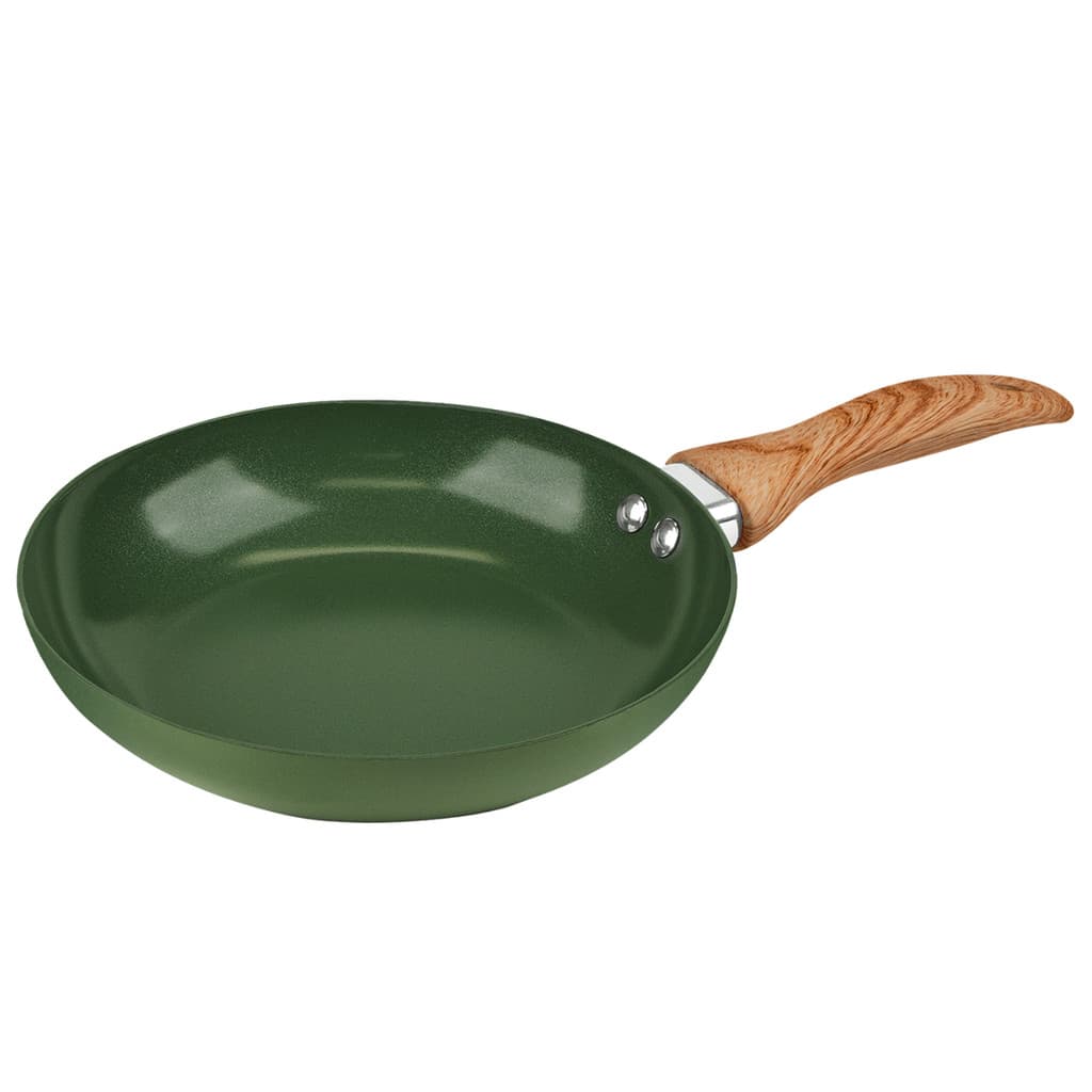 Frigideira Verde Antiaderente Cerâmica Indução 24cm Não Gruda Cooktop Todos Fogões - Hercules