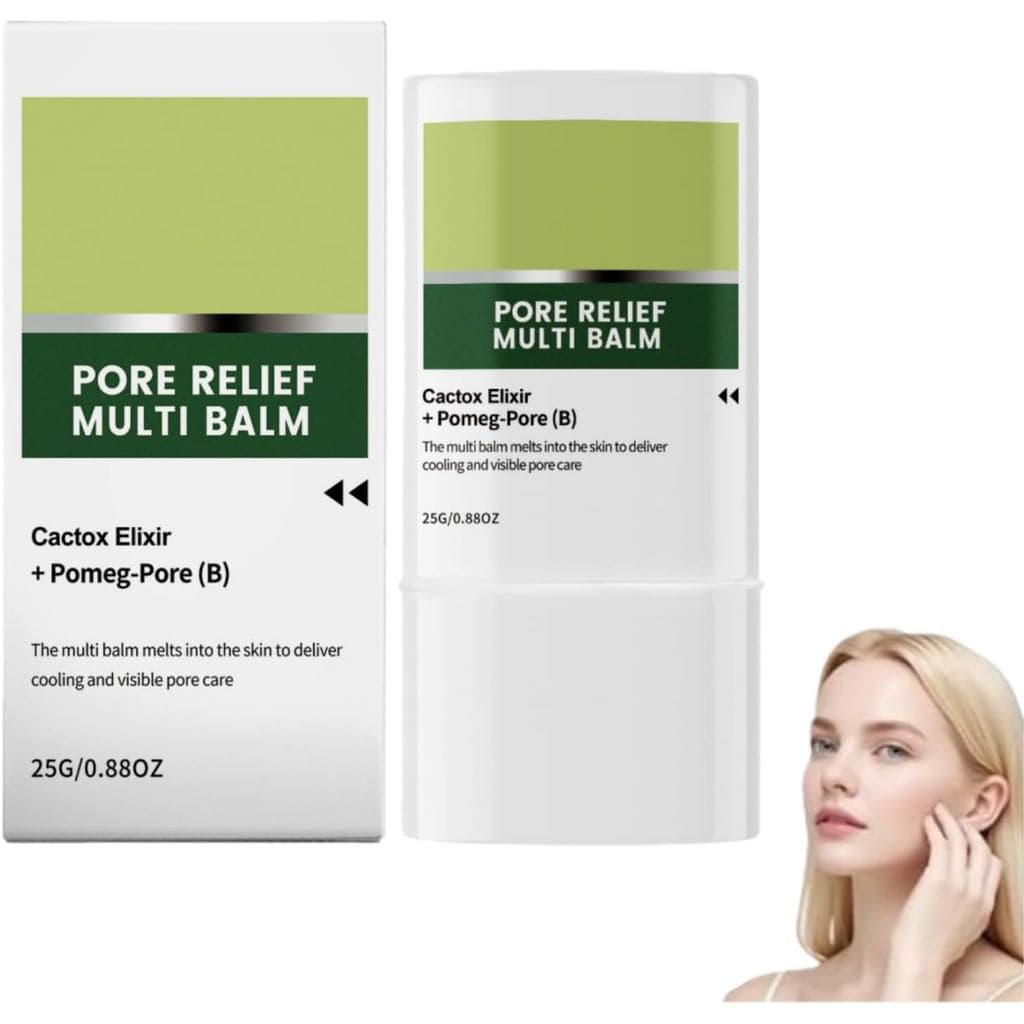Bálsamo Multiuso para Alívio de Poros, Bastão Facial Refrescante e Refinador para Pele Inchada e Poros Dilatados, Bálsam