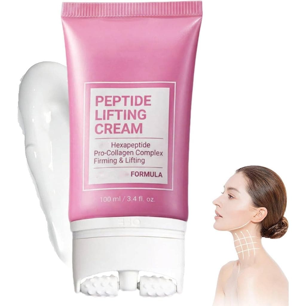 Pinklabs Creme Firmador com Peptídeos e Aplicador de Rolo, Pinklabs Creme Firmador para Pescoço para Pele Flácida, Creme