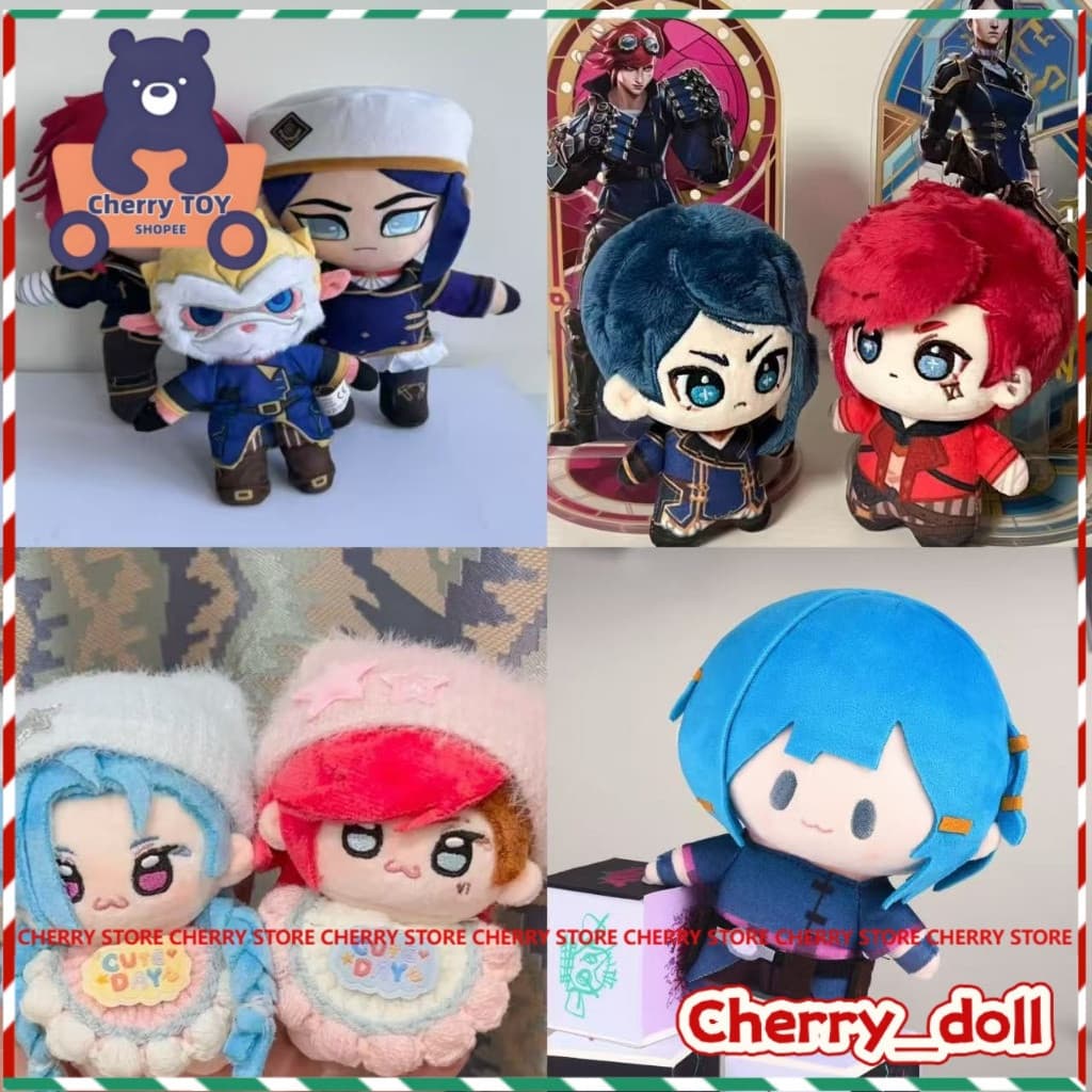 10cm Anime Arcane: League of Legend Boneca De Pelúcia Bonito Macio WEI Jinx Brinquedos Chaveiro Pingente Para Fãs Coleçã