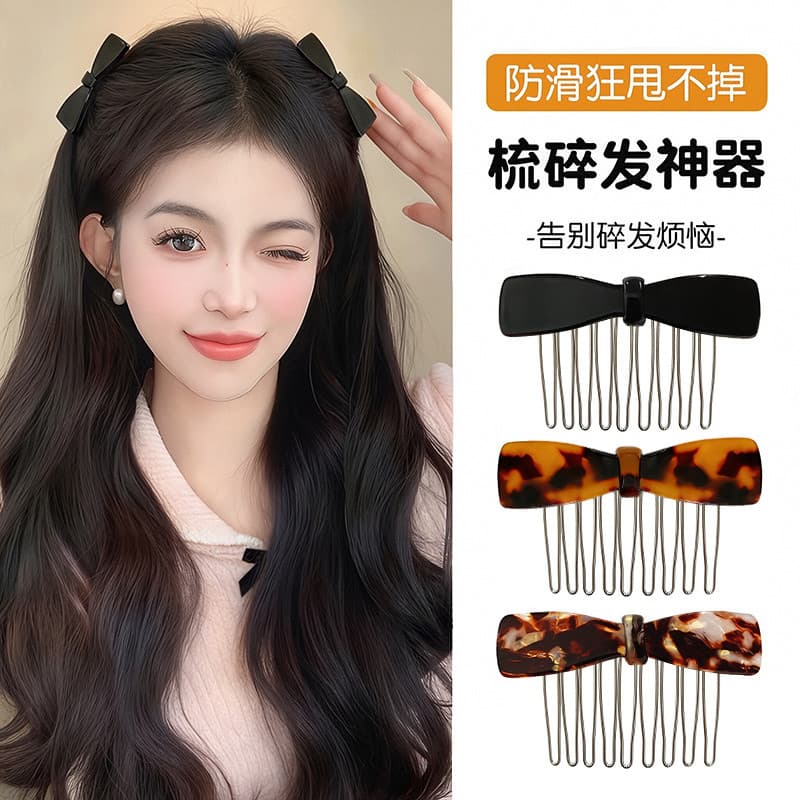 Arco pente de cabelo de cabeça para baixo pente High-End acetato franja grampo de cabelo influenciador novo estilo antid