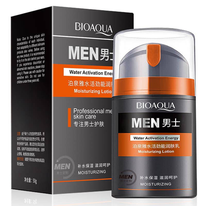Poquanya Creme Facial Masculino Loção Hidratante Rejuvenescedora Muscular Creme Hidratante Loção de Água Masculina Cuida