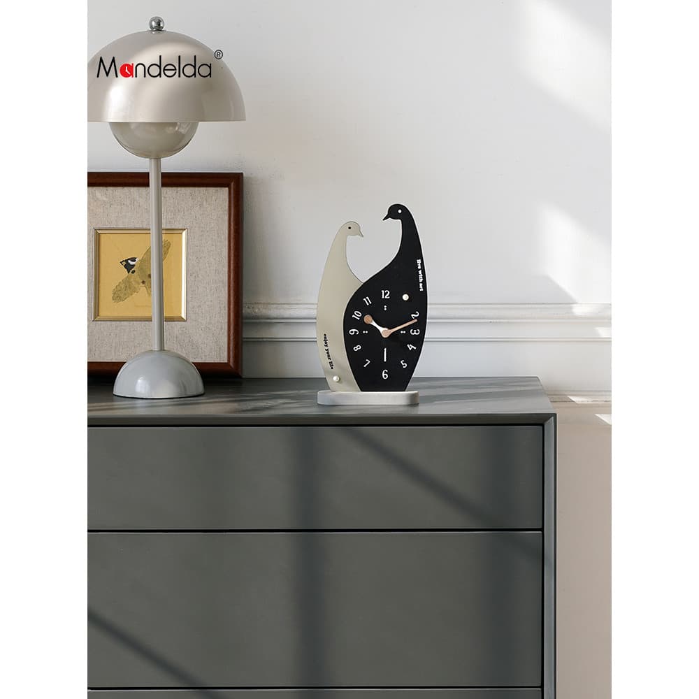 Mandelda marca coreana criativa pêndulo relógio de mesa entrada sala estar relógio decoração desktop TV C