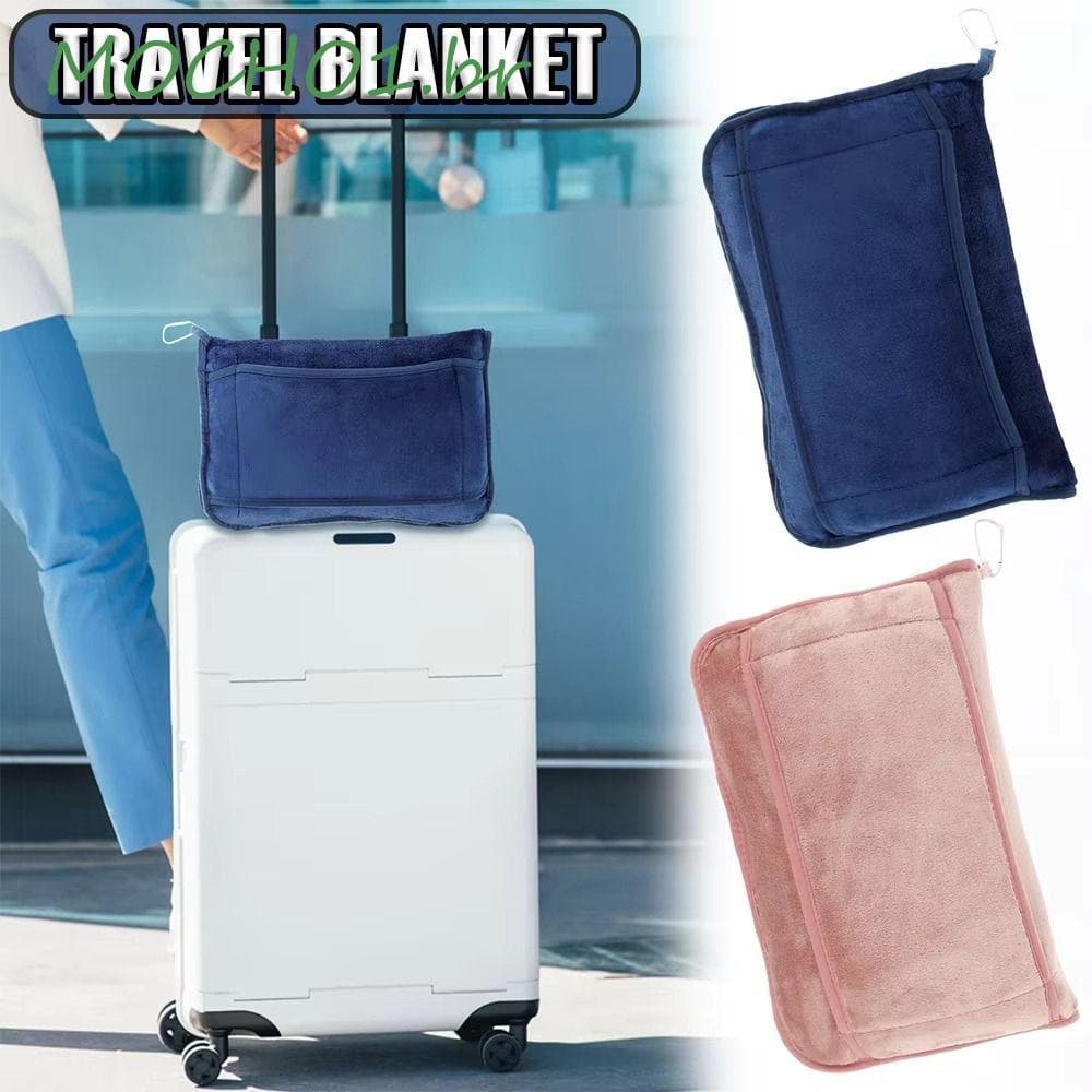 Conjunto De Travesseiro E Cobertor De Viagem MOCHO1 , Colcha De Cochilo Portátil Dobrável , Carro Macio De Flanela 2 Em