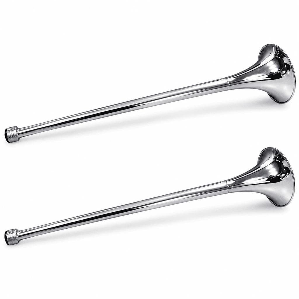 2 Corneta Buzina 74cm Cromada Para Caminhão