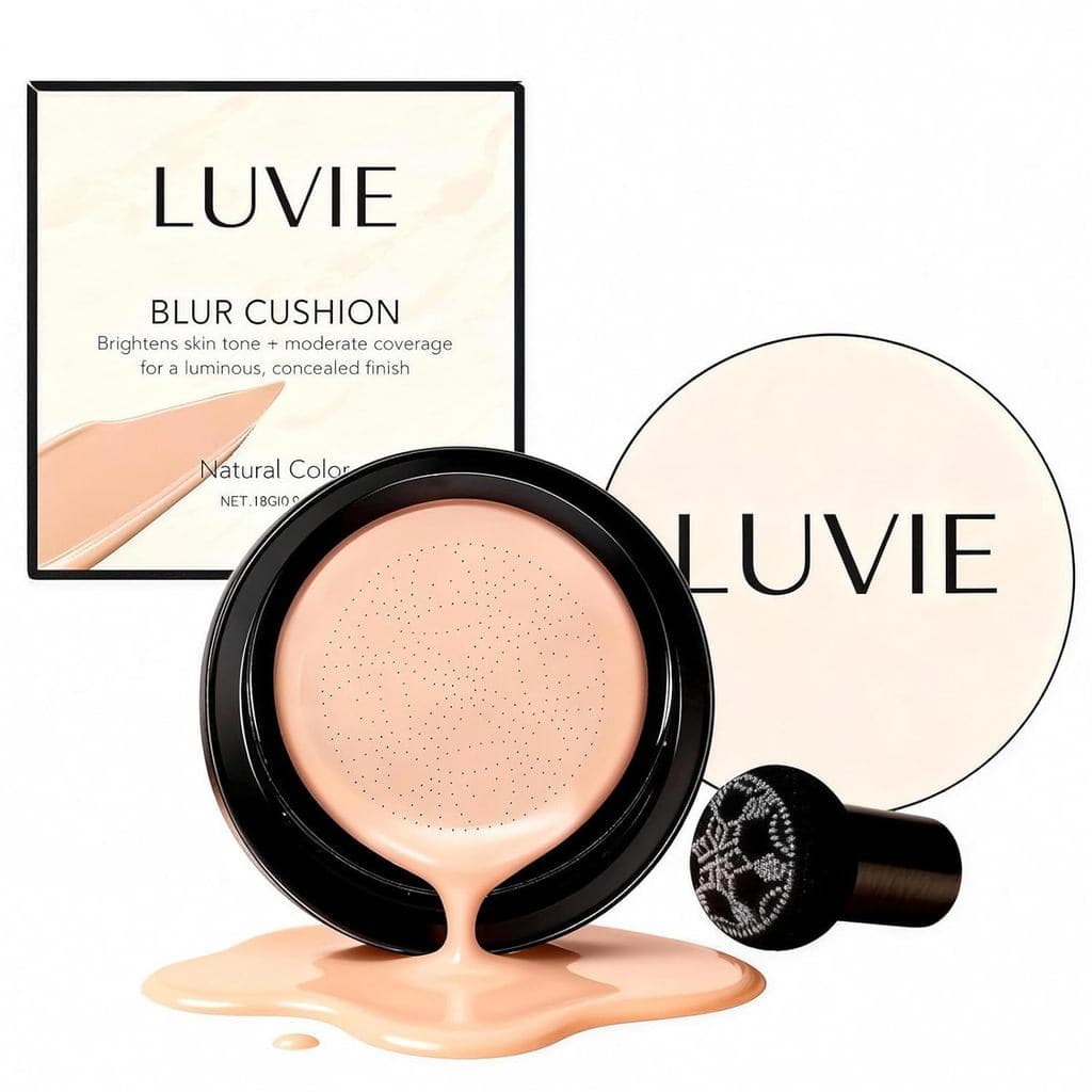 Base Cushion, Nova Cushion CC Cream com Aplicador em Forma de Cogumelo 2026, Bases BB Cream, Base de Maquiagem para