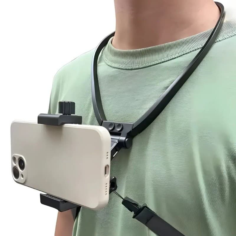 Suporte para pescoço para celular, primeira pessoa, tiro ao vivo, blogueiro