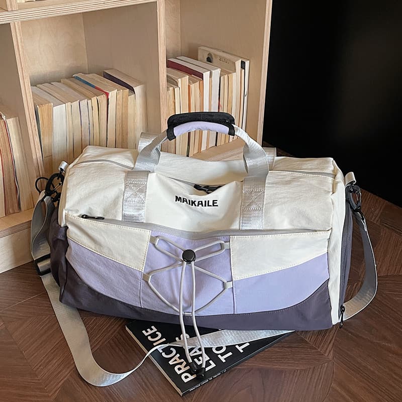 Bolsa de viagem leve de grande capacidade, armazenamento esportivo, academia, separação seca e molhada, bolsa de viagem