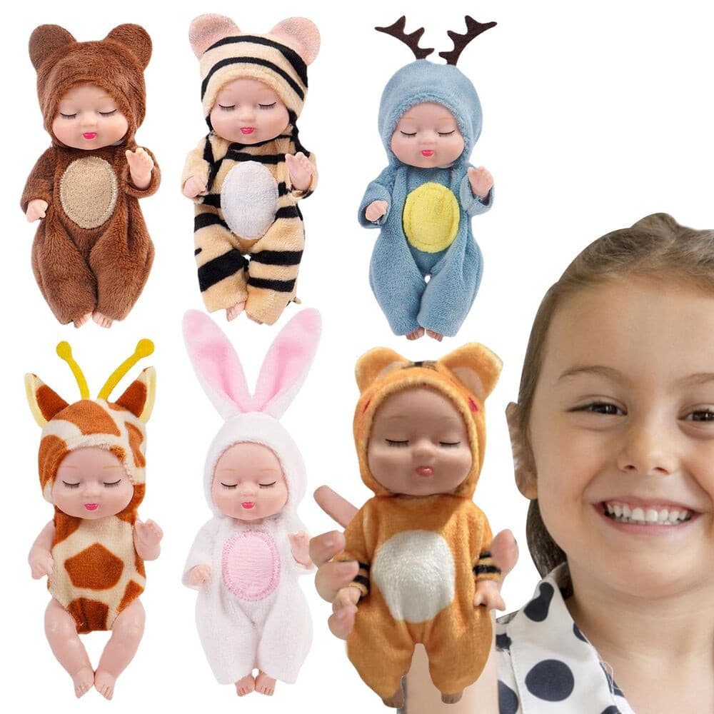 Conjunto Renascimento Mini Boneca Bebê Dormindo Lavável Lifelike Realista De Com Roupas E Chapéu Brinquedo