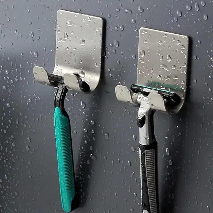 Suporte para Aparelho de Barbear Gillette | Organizador de Gilete com Fita 3M em Aço Inox