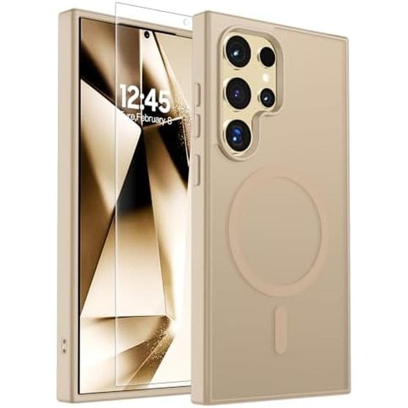 Capa Magnética SUPFINE Para Samsung Galaxy S24 Ultra Com Protetor De Tela , (Ímãs Integrados) (Proteção Contra Quedas De