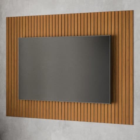 Painel Ripado Mdf Para Tv De 32 a 58 Polegadas Decoração Sala Quarto Freijó
