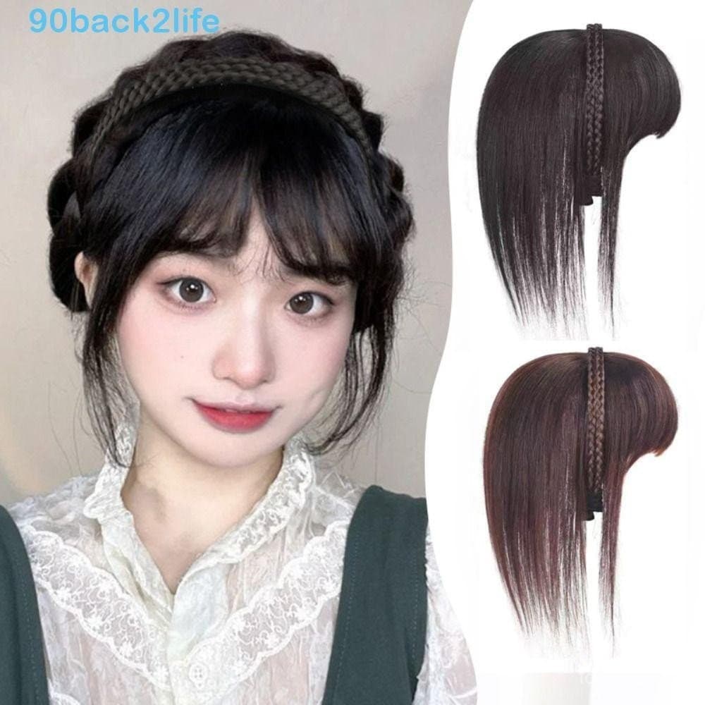 Acessórios de Cabelo Trança Tiara Franja Moda Extensão para Meninas Mulheres Peruca Natural Resistente