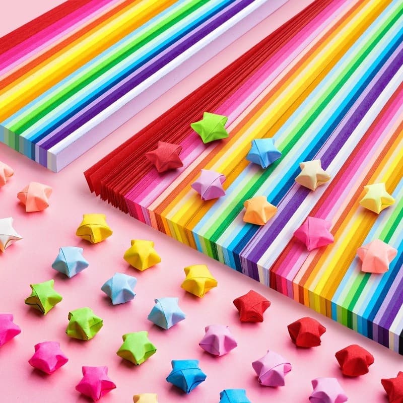 540Pcs Lucky Star Rainbow Origami Papel De Bricolage