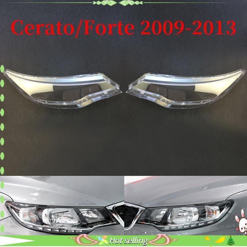 [Qualidade C] Par Farol Cabeça Luz Lâmpada Lente Capa Transparente Para Cerato/Forte 2009-2013
