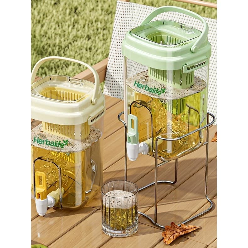 Combolai geladeira garrafa de água fria com torneira balde de chá de frutas garrafa de água fria bebidas domésticas bald