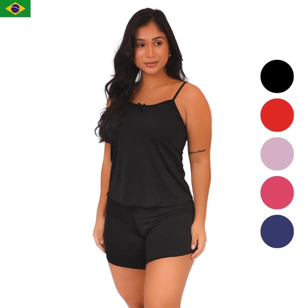 Short Doll Feminino Pijama Baby Doll Confortável Leve para Dormir Macio Noite