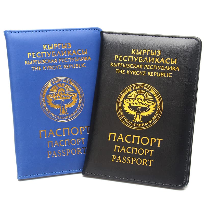 Gilgistein Republic Porta-passaporte Capa protetora de couro couro curto superfície macia livro de passaporte de viagem