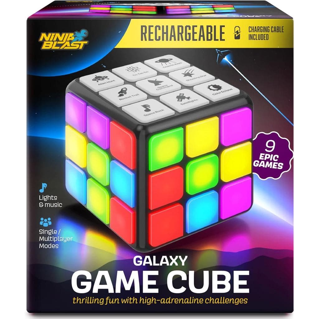 Cubo de Atividades Recarregável - Brinquedos para Meninos e Meninas - 9 Jogos Divertidos para Estimular o Cérebro e a Me
