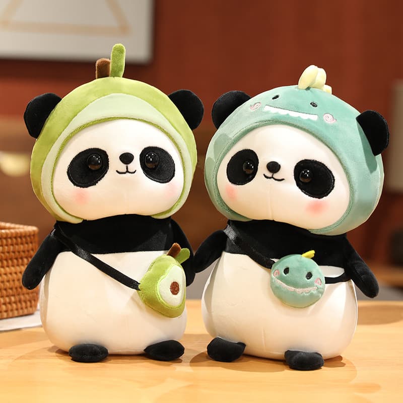 Tesouro nacional transformado Panda boneca simulação tamanho pequeno boneca macio brinquedo de pelúcia boneca reconforta