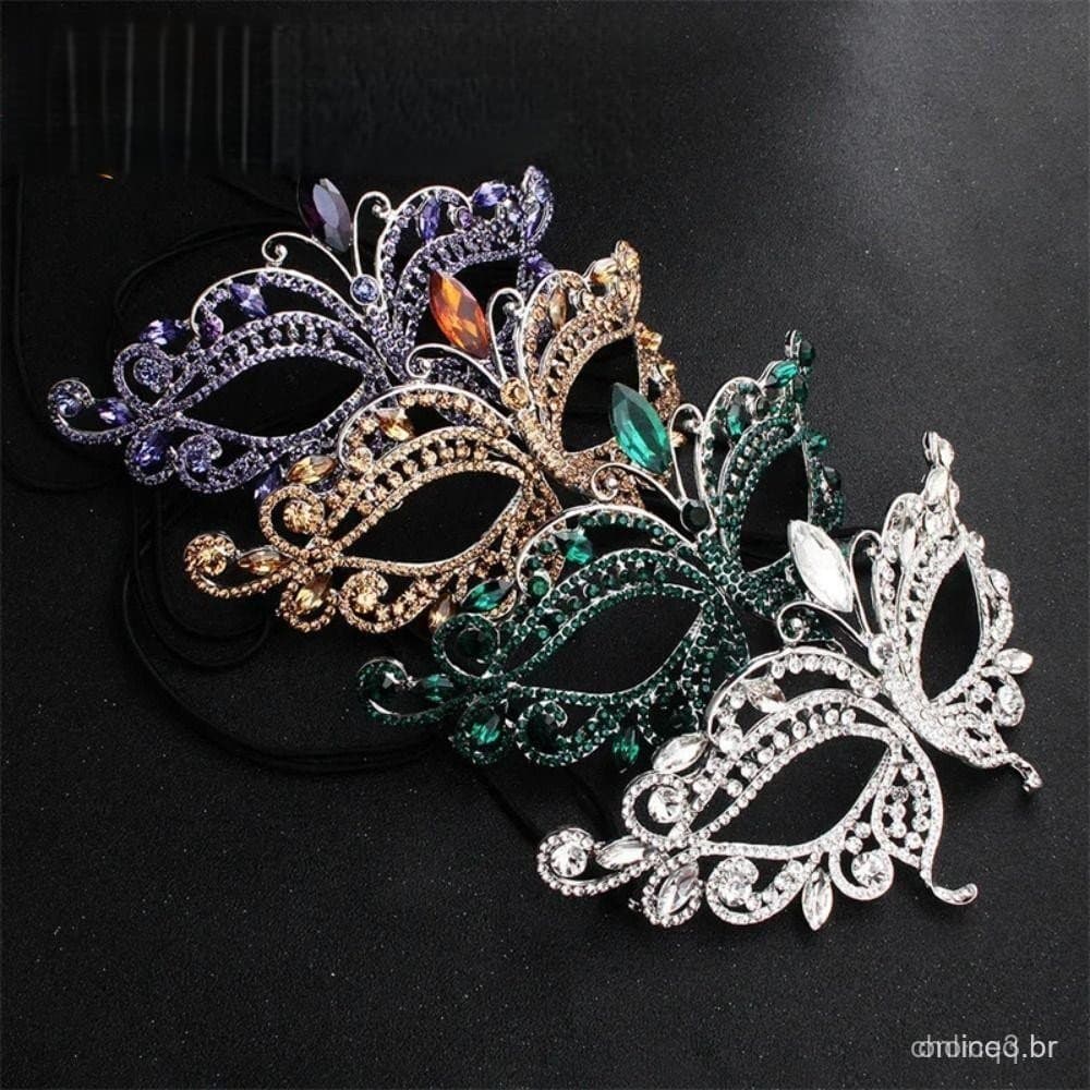 Máscara De Strass , Borla Com Corrente Facial , Acessórios De Joias Faciais De Véu