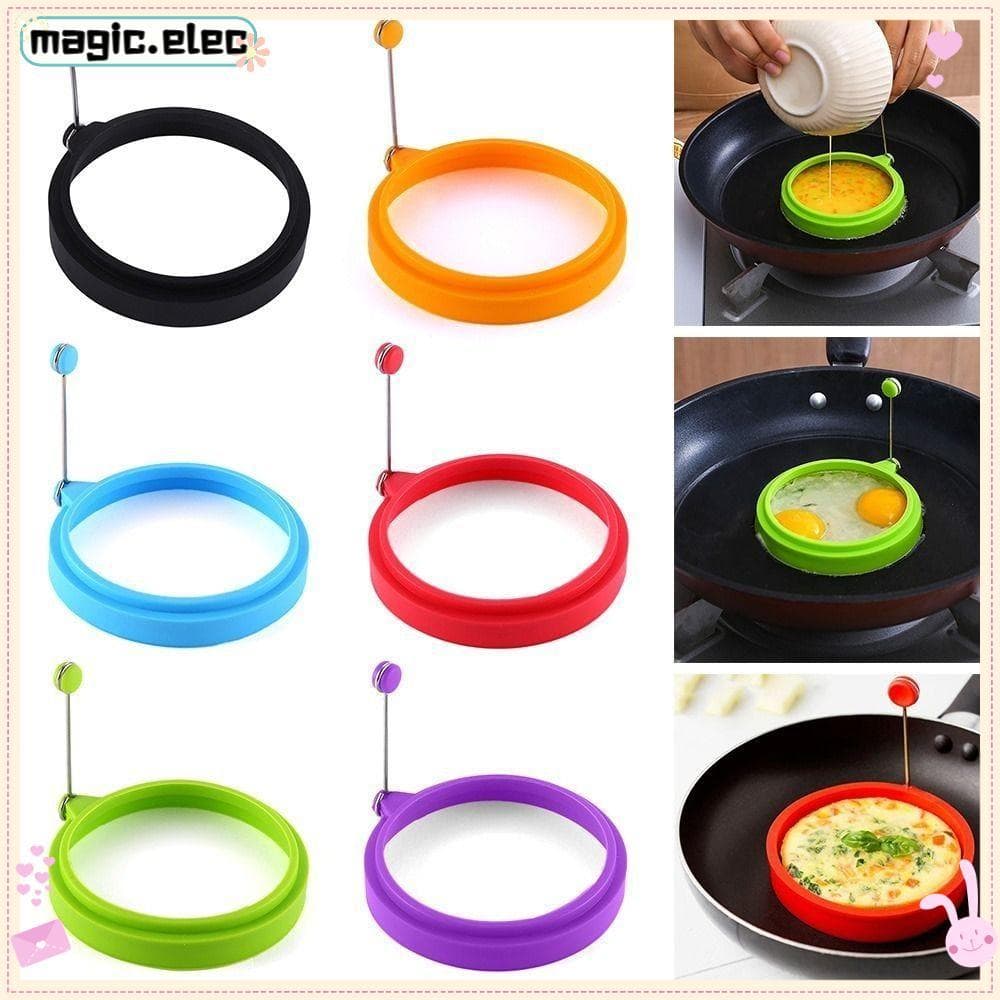 Anel Mágico Para Panqueca De Ovo , Moldes De Silicone Omelete De Café Da Manhã , Molde Redondo Fritar