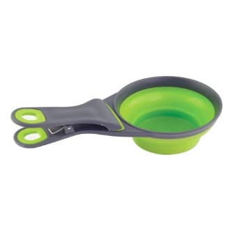 Pá Dosadora Retrátil Em Silicone C/ Clips Ração