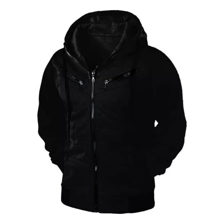 Blusa De Frio Jaqueta C/ Zíper Slim Casaco Com Capuz