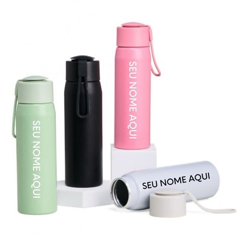 25 Garrafa 600ML Com Alça personalizada