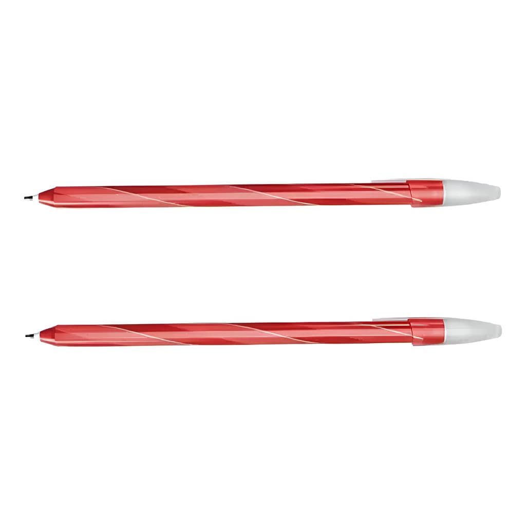 Kit 2 Canetas Cis Spiro Gem Esferográfica Vermelho