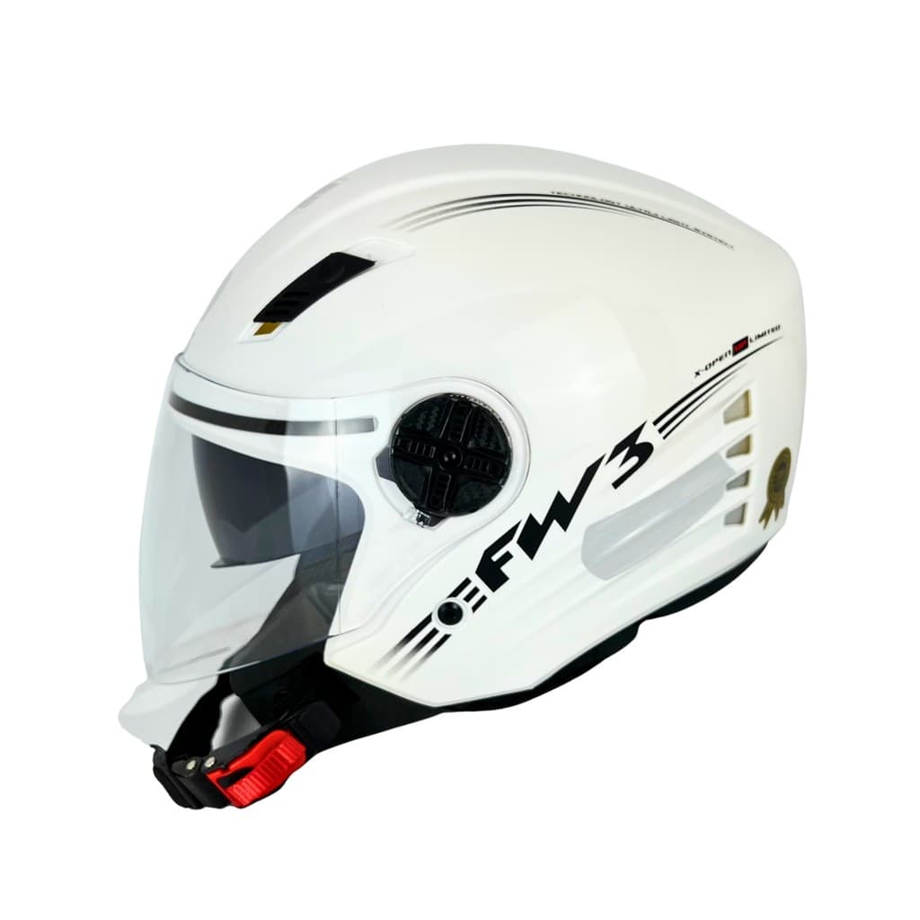 Capacete Fw3 X Open Up Limited  Branco Brilhante Aberto Todos Tamanhos 56/58/60
