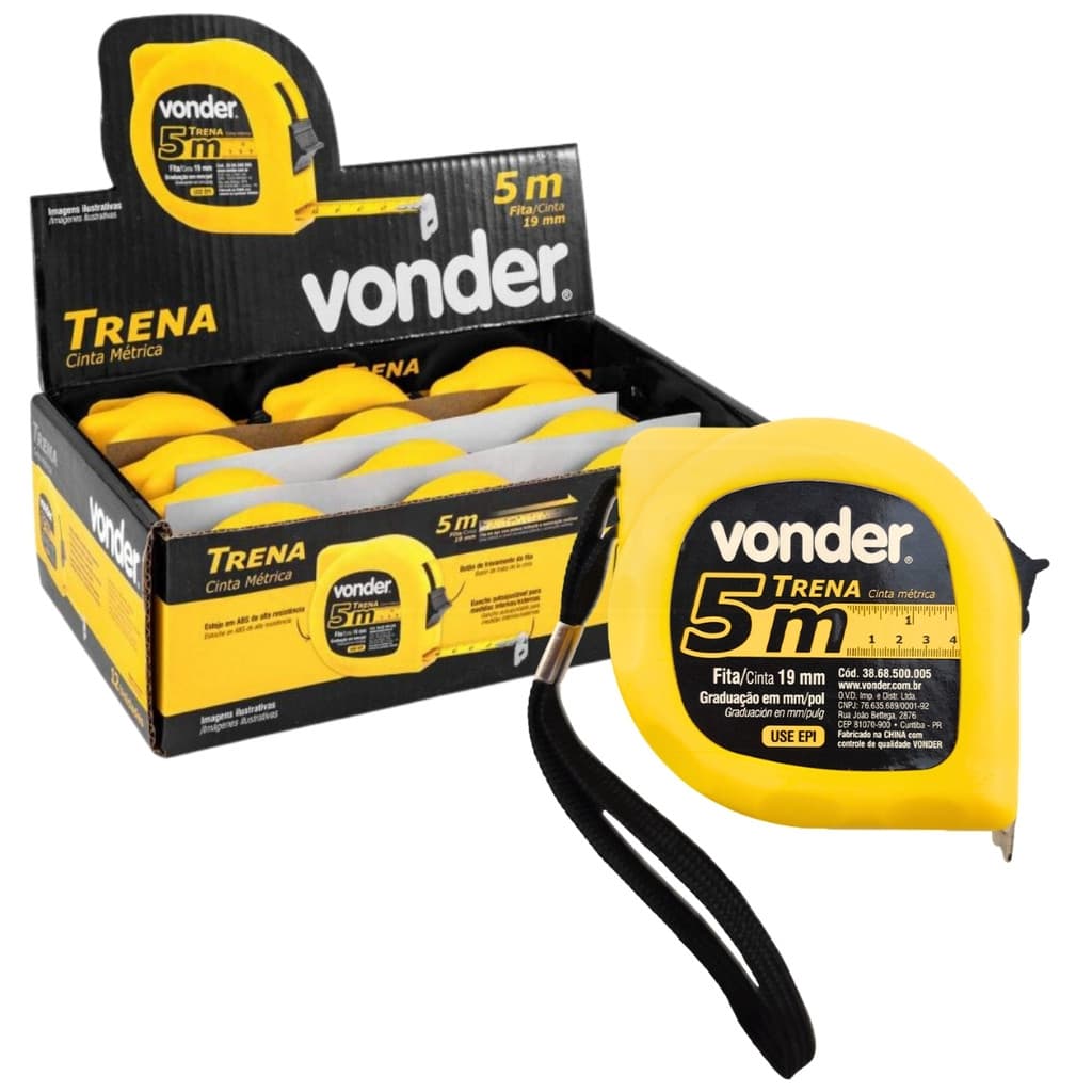 Kit 12 Trenas De Aço 5 Metros X 19,0mm Econômica - Vonder
