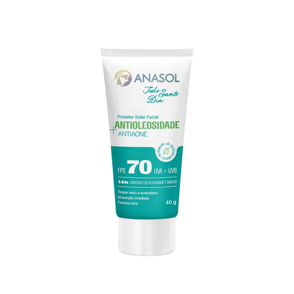 Protetor Solar Facial TSD Antiacne FPS70 40g - Anasol