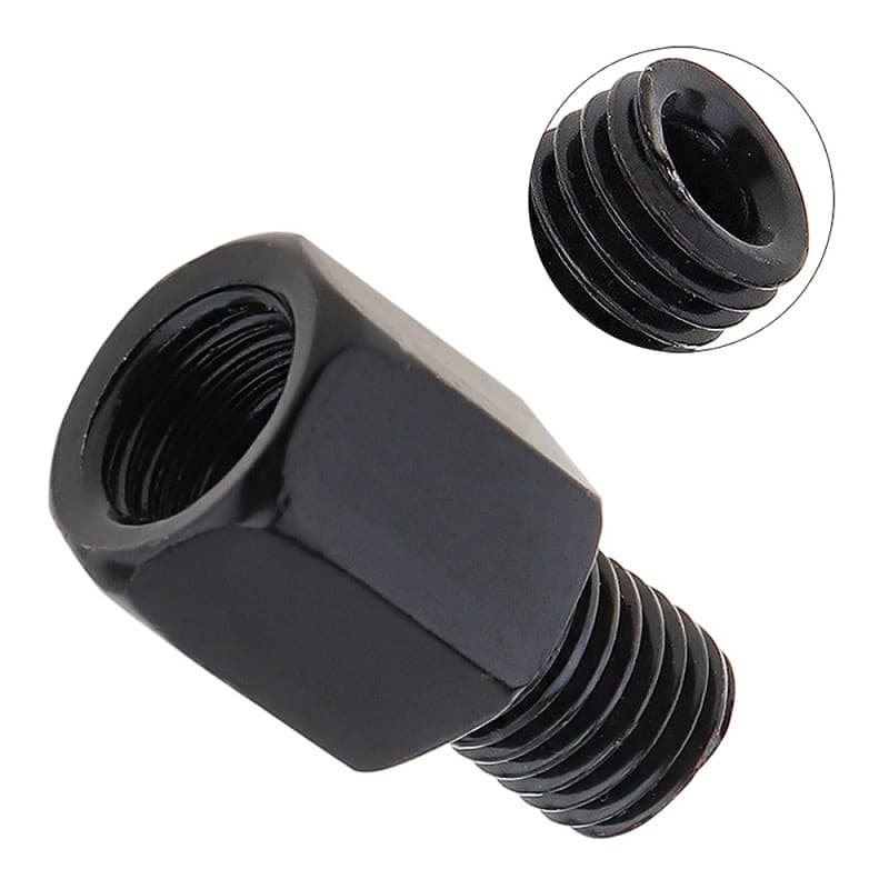 2 Peças 10mm A 10mm Direção Anti-Horário Para Parafuso De Conversão De Rosca De Espelho Retrovisor De Motocicleta